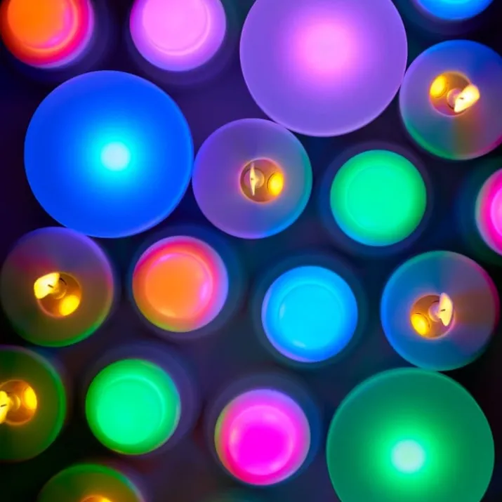 Duni Mini genopladelige LED indsats, farvet lys, 3 stk.