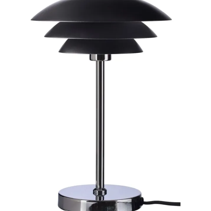 Dyberg Larsen DL20 bordlampe, krom/sort