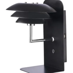 Dyberg Larsen DL20 væglampe med USB, sort
