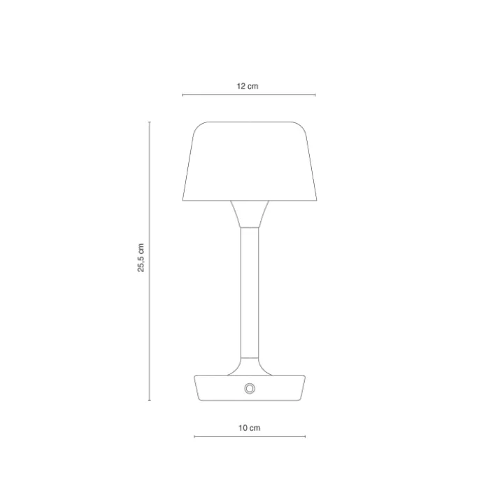 Dyberg Larsen Flow genopladelig bordlampe, beige