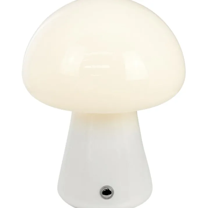 Dyberg Larsen Morkel genopladelig bordlampe, hvid
