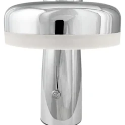 Dyberg Larsen Porter genopladelig bordlampe, krom