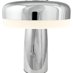 Dyberg Larsen Porter genopladelig bordlampe, krom