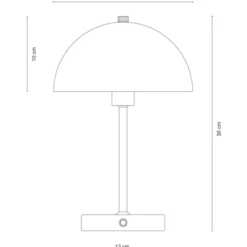 Dyberg Larsen Stockholm genopladelig bordlampe, blå