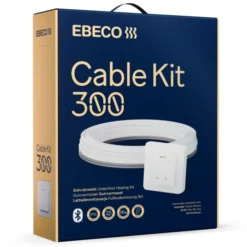 Ebeco gulvvarmesæt med varmekabel & termostat, bluetooth, 2080W, 187 meter