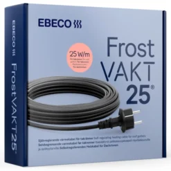 Ebeco selvregulerende frostsikringskabel, F-25, 125W, 5 meter