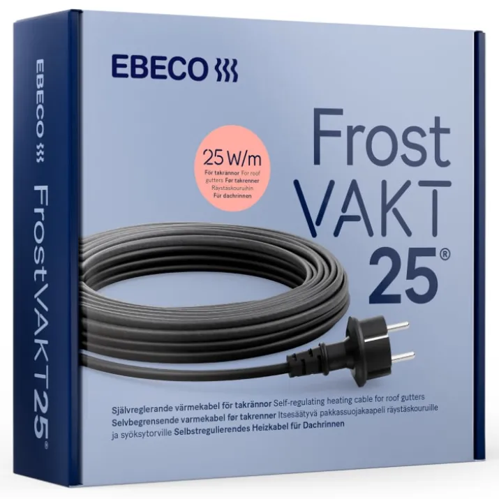 Ebeco selvregulerende frostsikringskabel, F-25, 400W, 16 meter