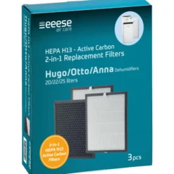Eeese HEPA og aktivt kulfilter til Hugo, Otto, Anna, 3 stk.