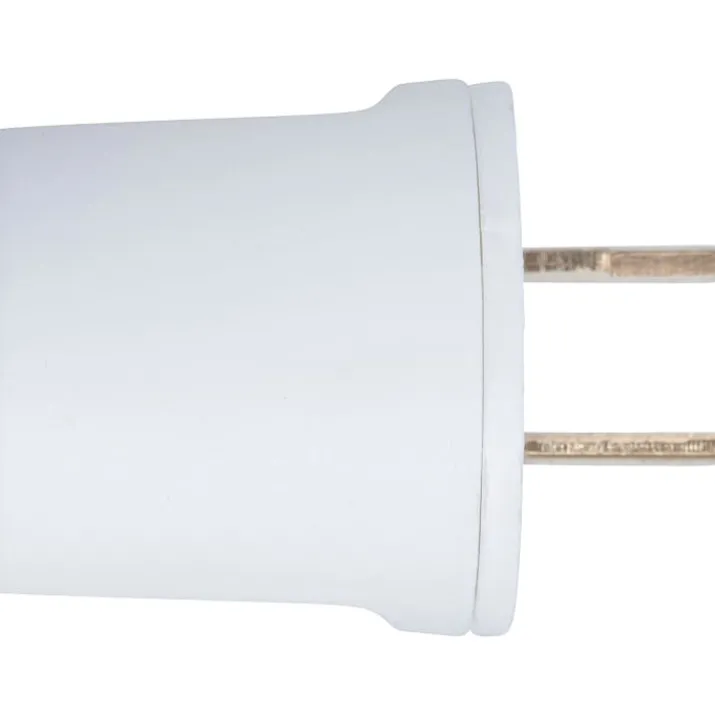 E-line lampestikprop, 2-leder, hvid