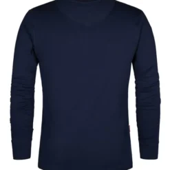 FE Engel Grandad langærmet t-shirt, marineblå, str. 2XL