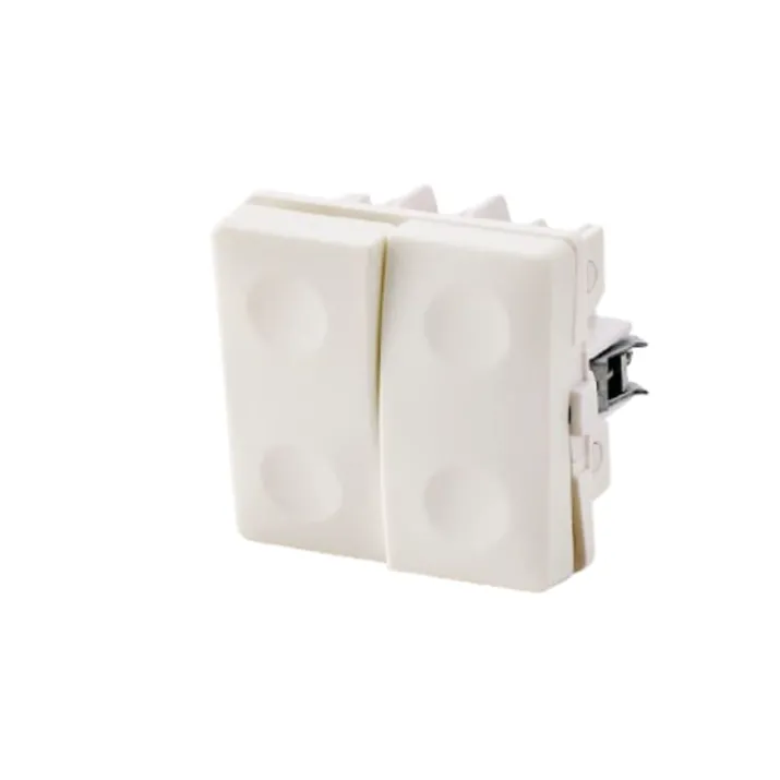 Fesh Curveline dobbelt korrespondance afbryder, 1 modul, hvid