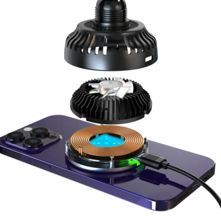 Fixed MagCool mobilholder med trådløs opladning til ventilationsgitter