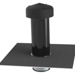 Fixnordic ventilationshætte, Ø160 mm, integreret tagpap, kondensindsats, sort