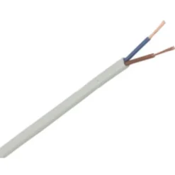 Flad plastledning PKLF 2x0,75 mm², sort
