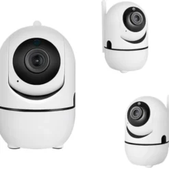 Foss Fesh Smart overvågningskamera med motor, indendørs, livevideo, hvid