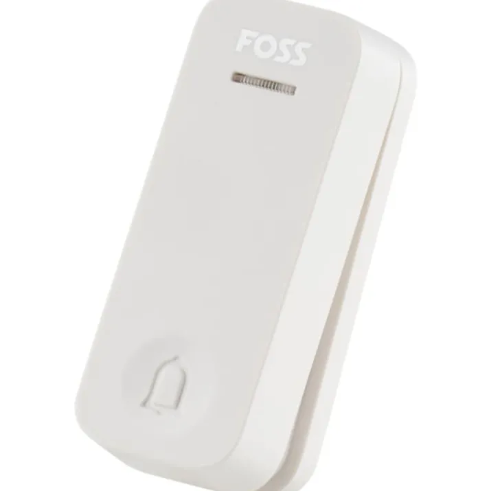 Foss Trend Bluu 1 trykknap til dørklokke, trådløs, hvid
