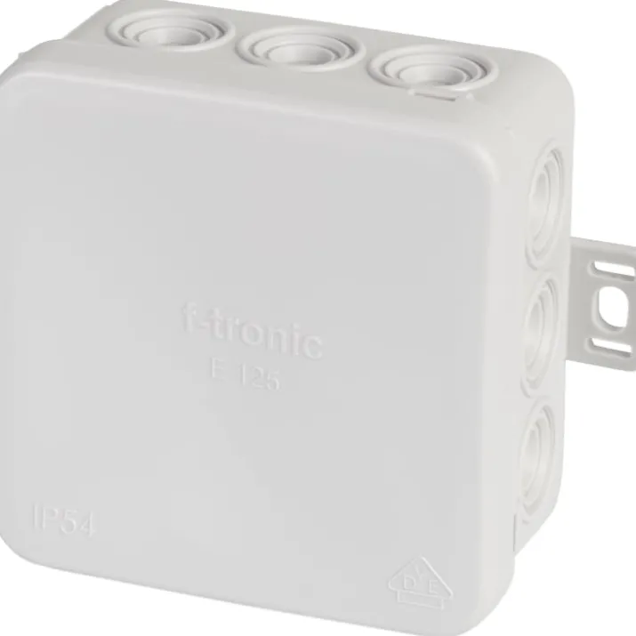 F-tronic E125 samledåse, 75x75x40 mm, lysegrå