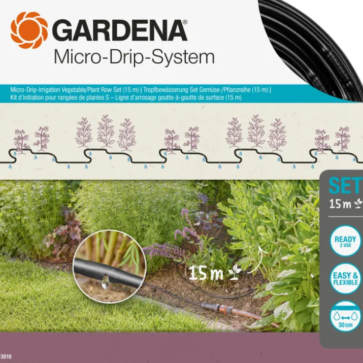Gardena micro-drip hæk-/busksæt, 50 m