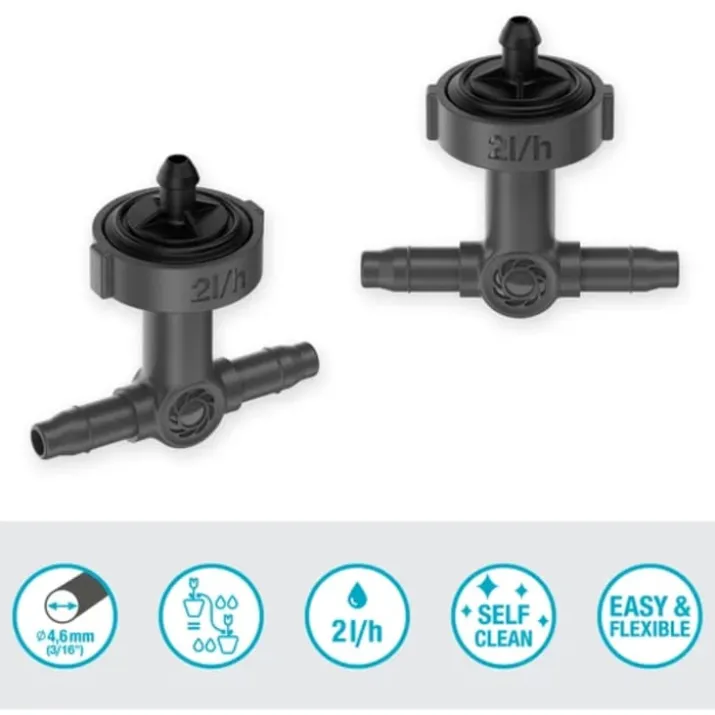 Gardena micro-drip rækkedrypvander, trykkomp