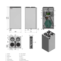 Genvex ECO 275 ventilationsanlæg med varmegenvinding, Ø160 mm
