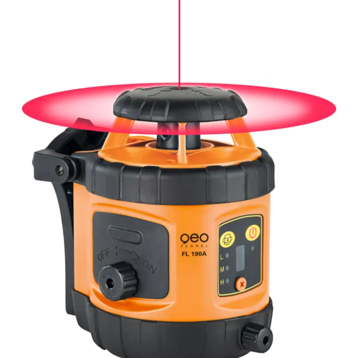 Geo Fennel FL190 rotationslaser med FR45 modtager, rød