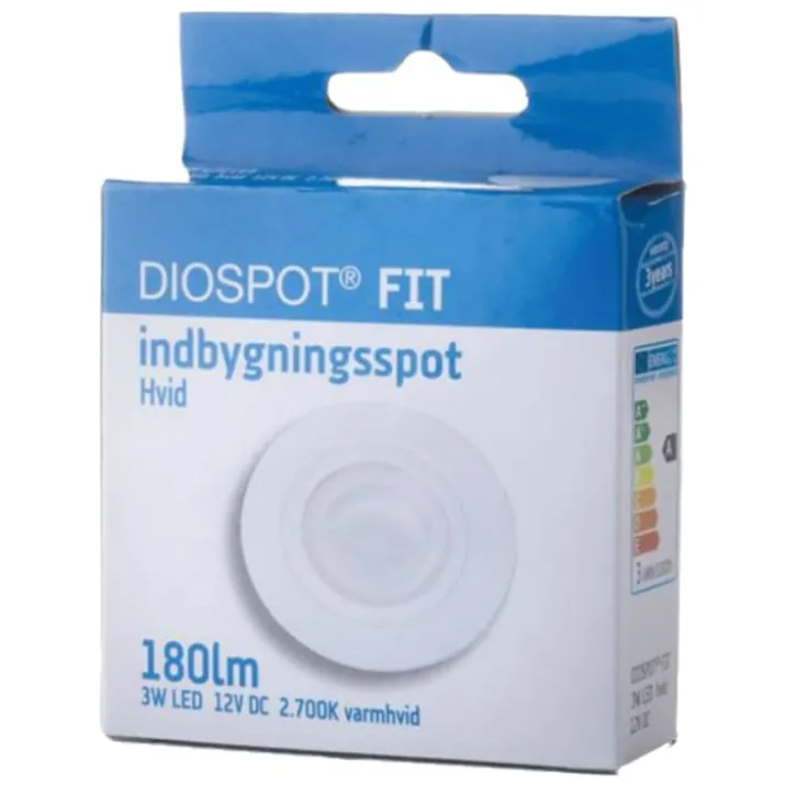 GN Diospot FIT LED indbygningsspot, 2700K, hvid