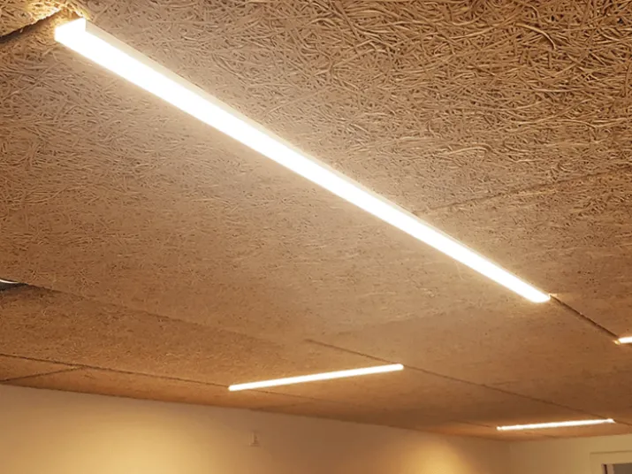 Green:ID underforsænket LED skinne til Troldtekt loft inkl. 1-10V driver 120 cm, 4000K