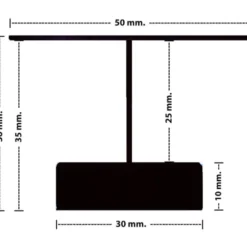 Green:ID underforsænket 2 stk. CCT LED skinner til Troldtekt loft, 60 cm
