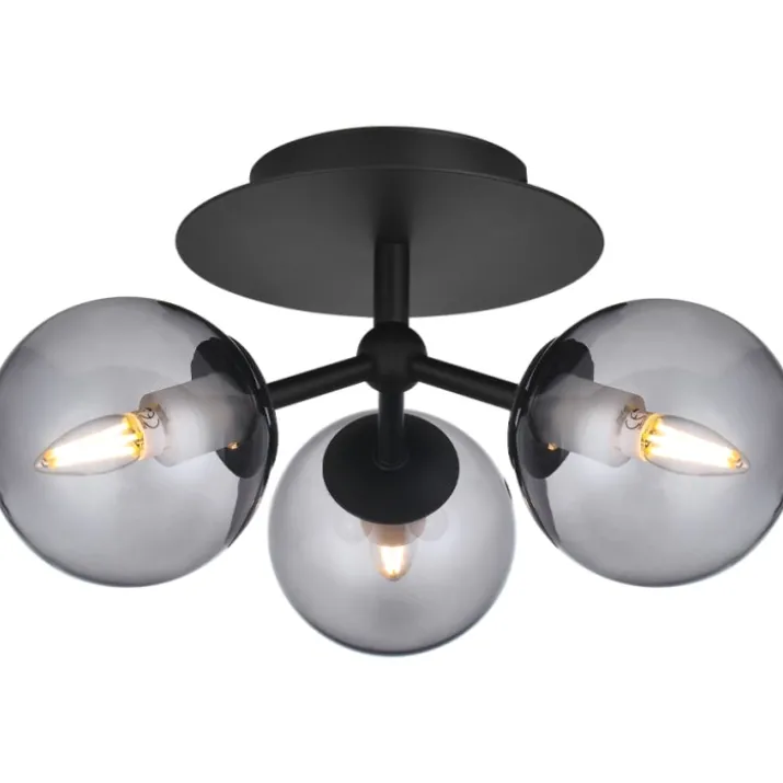 Halo Design Atom Trio loftlampe, røgfarvet