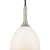 Halo Design Bellevue pendel, glas/børstet stål, Ø24 cm