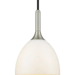 Halo Design Bellevue pendel, glas/børstet stål, Ø24 cm