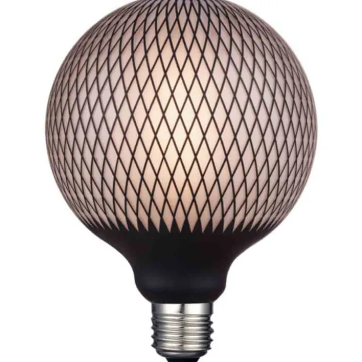 Halo Design Colors Diamond Print E27 globepære, 3-trins dæmp, 7W