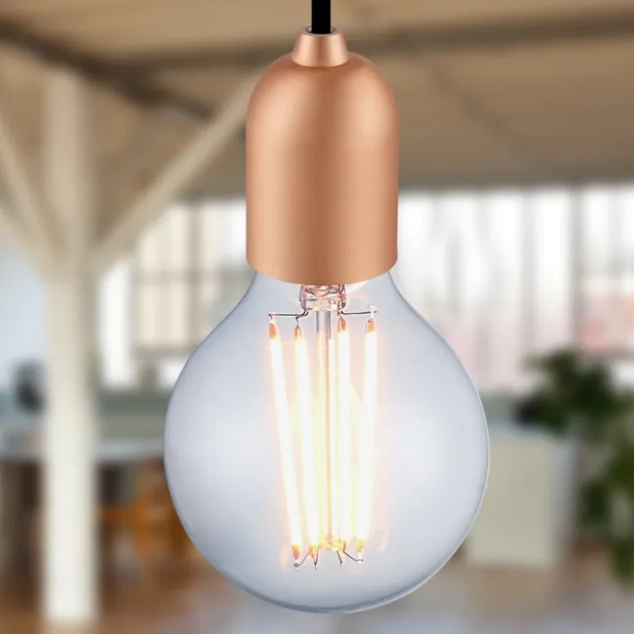 Halo Design E27 metal fatning, børstet kobber