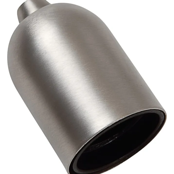 Halo Design E27 metal fatning, børstet stål