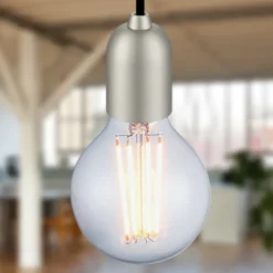 Halo Design E27 metal fatning, børstet stål