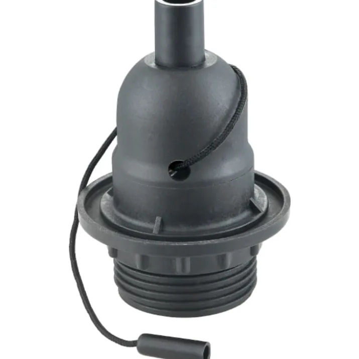 Halo Design E27 plast fatning med snorafbryder, sort