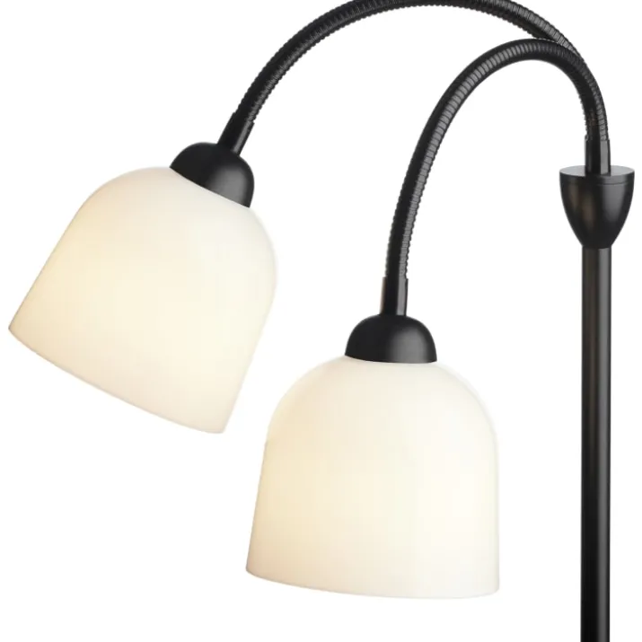 Halo Design Glow gulvlampe, opal/sort, 2-arm