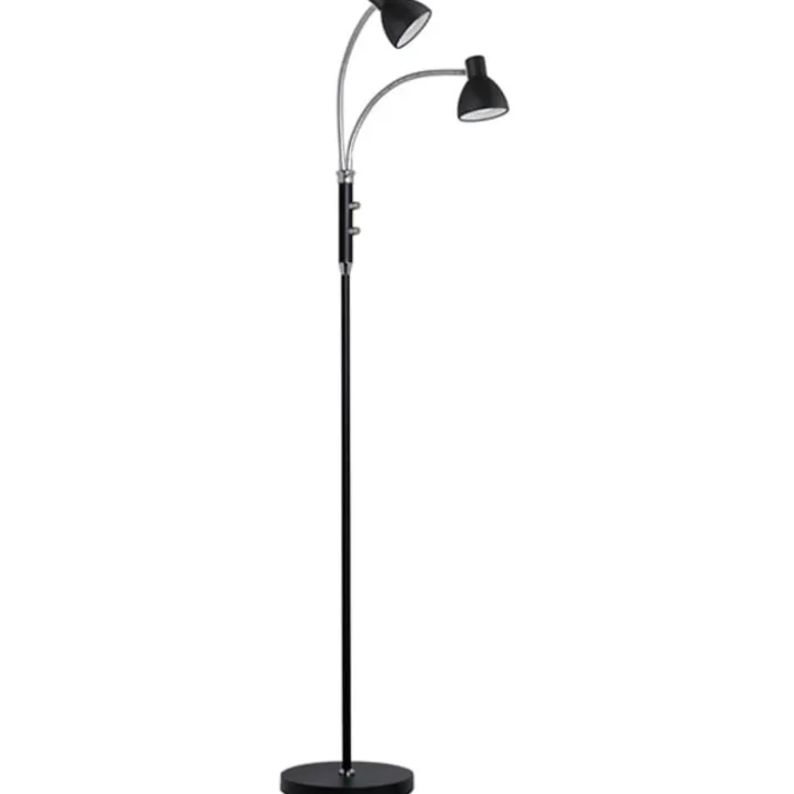 Halo Design Hudson gulvlampe, 2-armet, sort