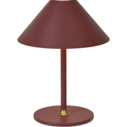Halo Design Hygge genopladelig bordlampe, H25 cm, mørkerød