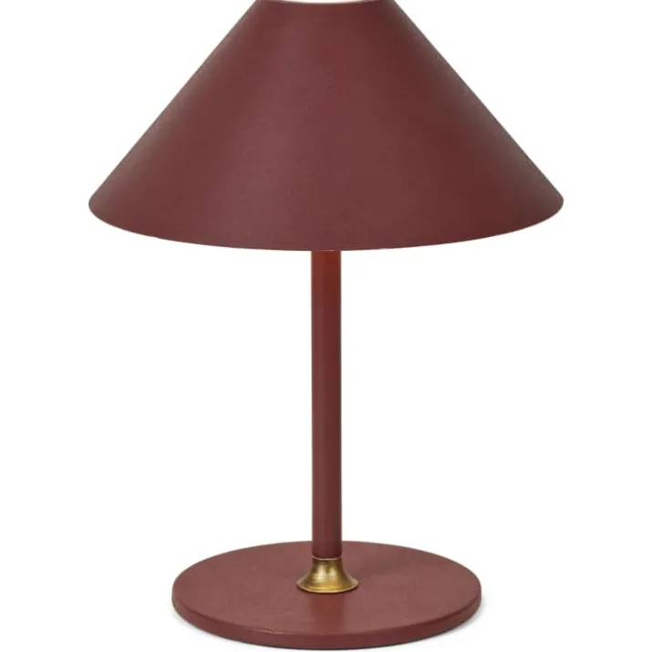 Halo Design Hygge genopladelig bordlampe, H25 cm, mørkerød
