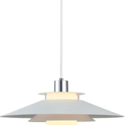 Halo Design Rivoli pendel, hvid/krom