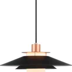 Halo Design Rivoli pendel, sort/kobber