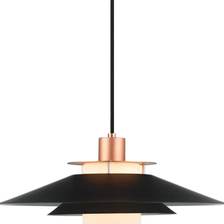 Halo Design Rivoli pendel, sort/kobber
