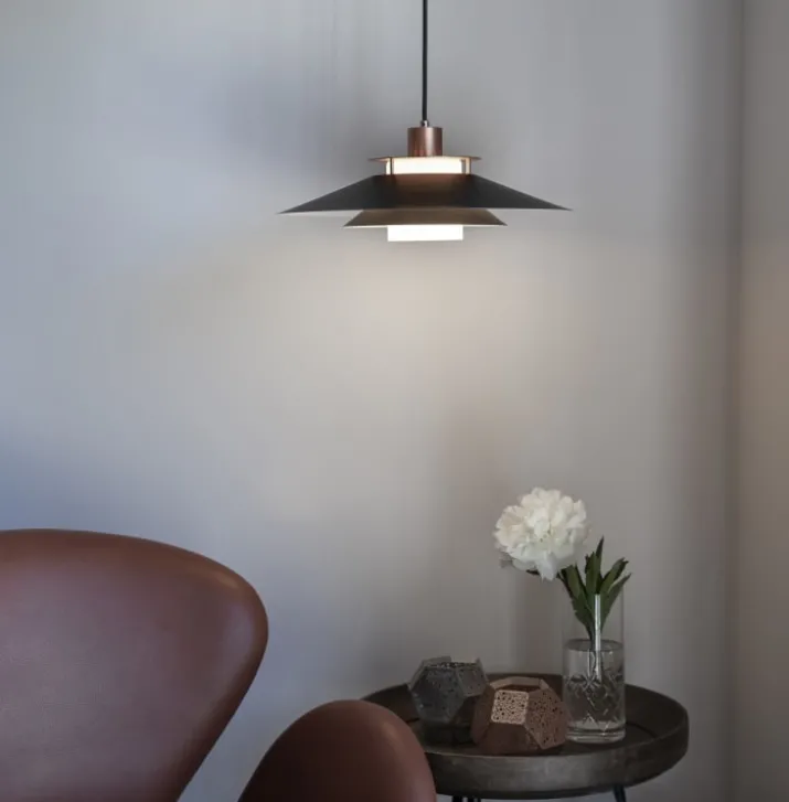 Halo Design Rivoli pendel, sort/kobber