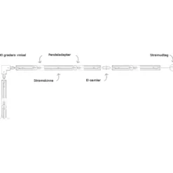 Halo Design Track 1F strømskinne, sort, 2 meter