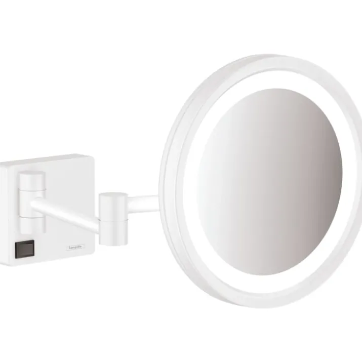 Hansgrohe AddStoris makeup spejl med lys, mat hvid