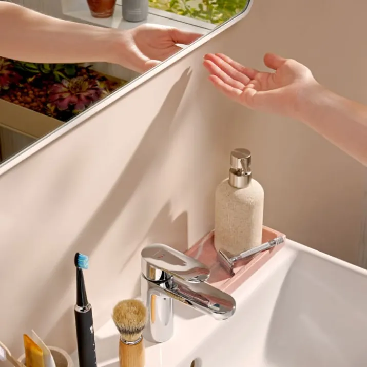 Hansgrohe Xarita Lite Q spejl med lys, sensor, 100x70 cm, hvid