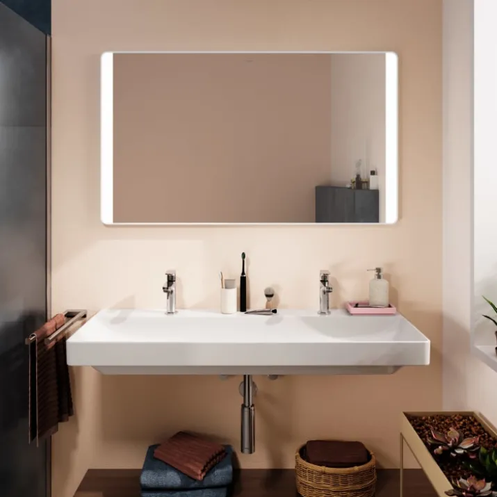 Hansgrohe Xarita Lite Q spejl med lys, sensor, 120x70 cm, hvid