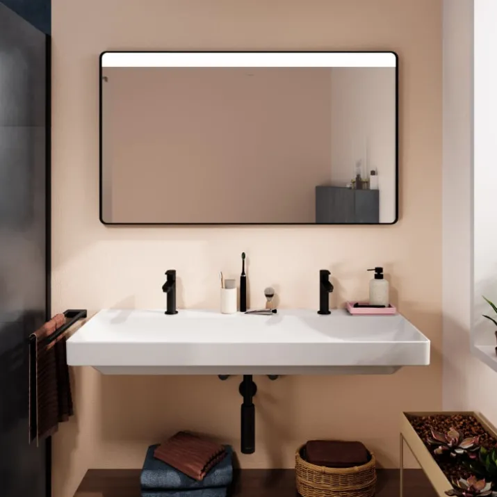 Hansgrohe Xarita Lite Q spejl med lys, sensor, 120x70 cm, sort
