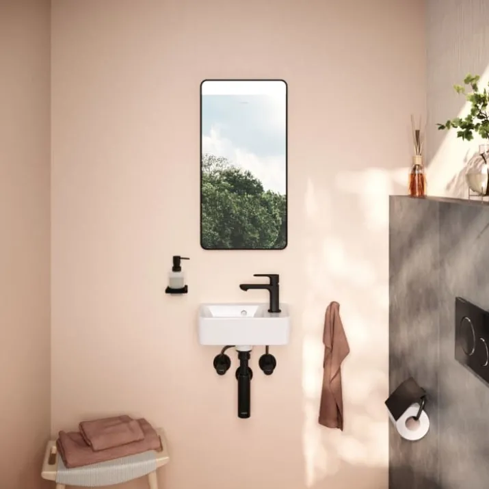 Hansgrohe Xarita Lite Q spejl med lys, sensor, 36x70 cm, sort